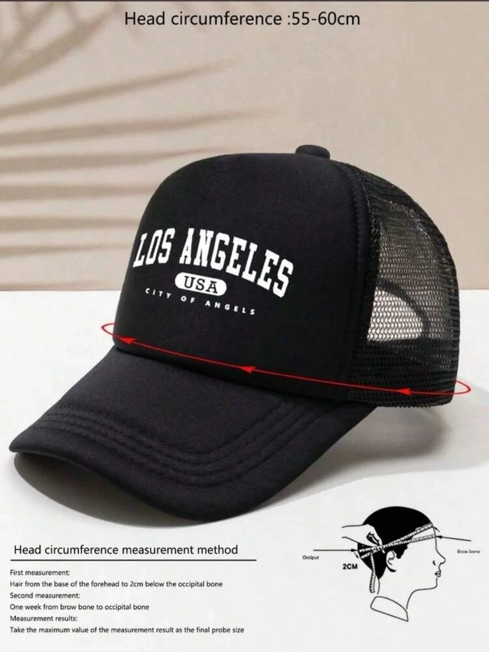 Los Angeles USA Black Trucker Cap - Picture 3 of 5
